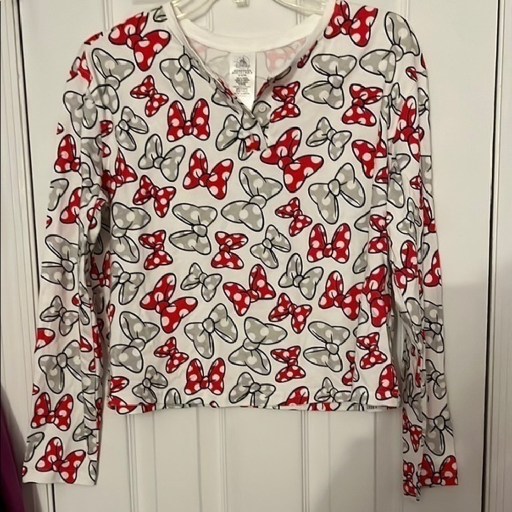 Disney Minnie Mouse Bow Cropped Shirt